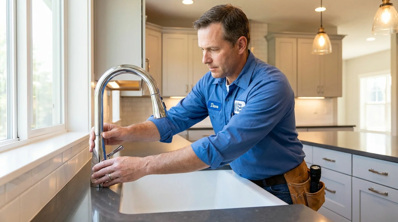 Kitchen faucet installation by Johns Plumbing LLC in Electric City